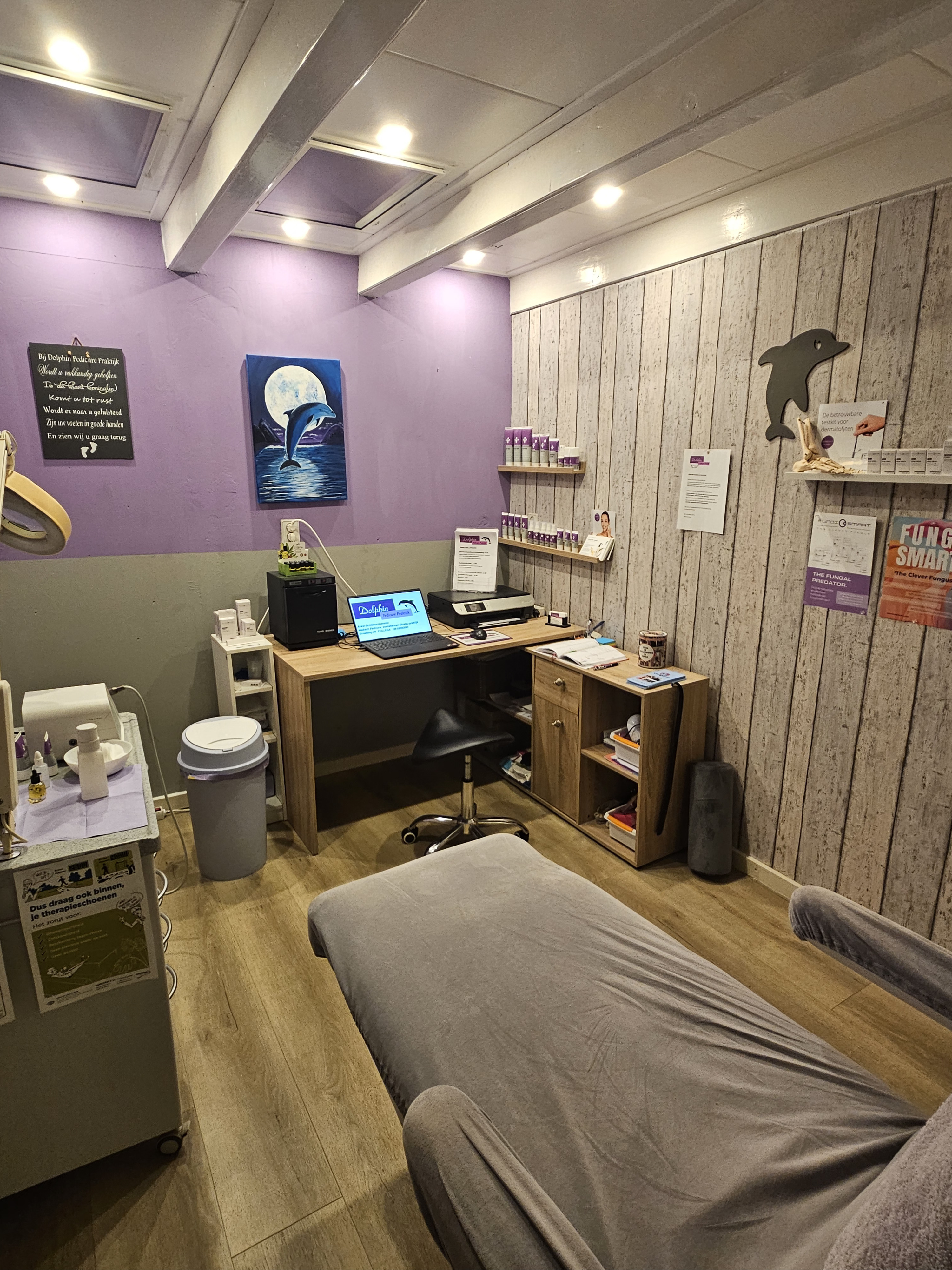 De behandelkamer van Dolphin Pedicure Praktijk in Follega